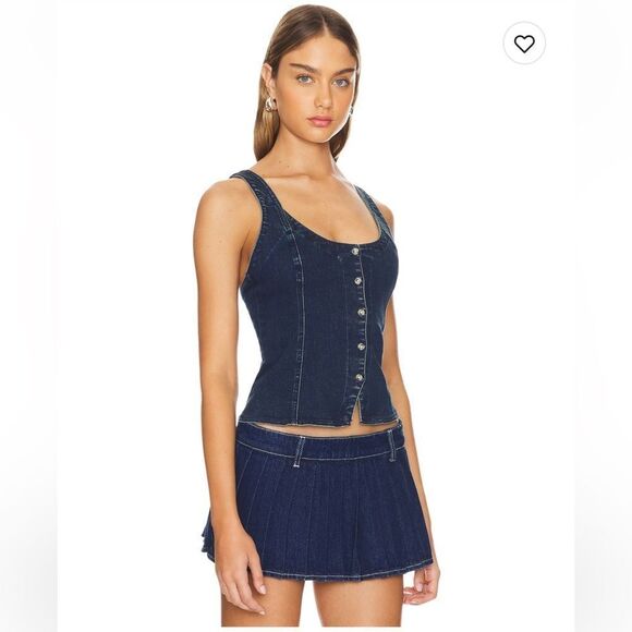 Free People Kara vest in Rugged denim - Picture 4 of 11
